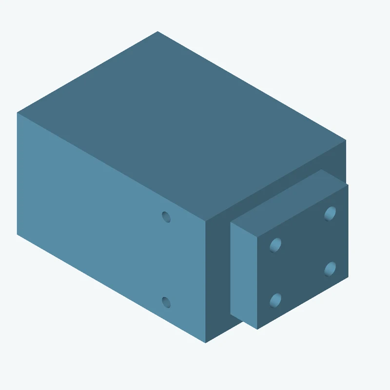 Rectangular body, 70 × 39.2 × 52.3 mm (W×D×H) — 1341