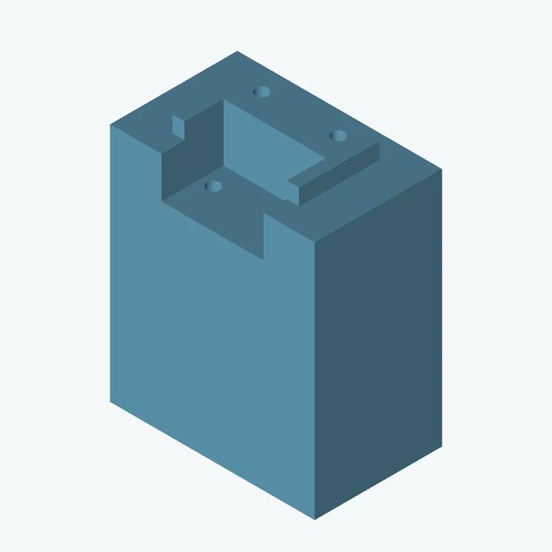 Rectangular body, 50 × 58.8 × 31.1 mm (W×D×H) — 1598