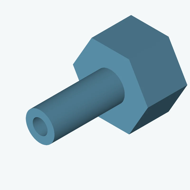 6-sided polygon section, 24.88 mm across corners, extruded 13.1 mm thick — 1678