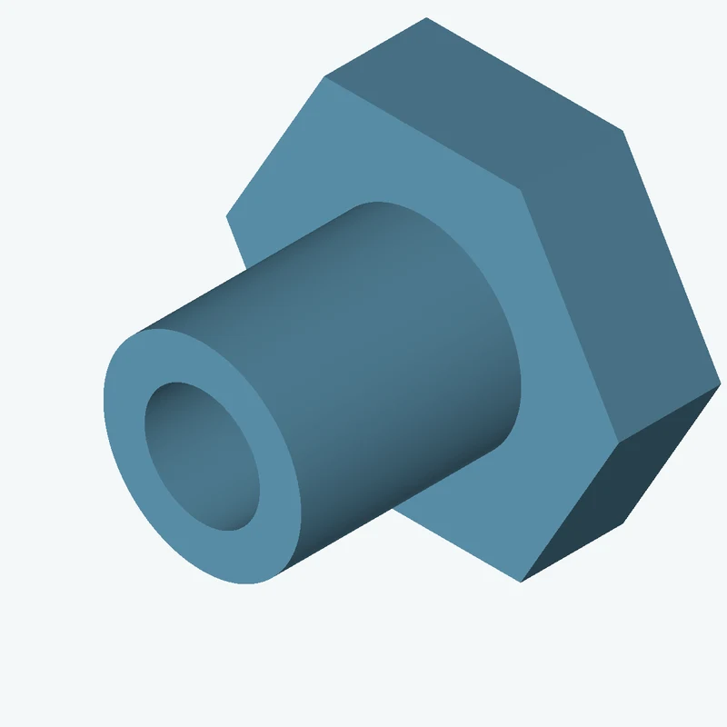 6-sided polygon section, 33.76 mm across corners, extruded 8.8 mm thick — 1886