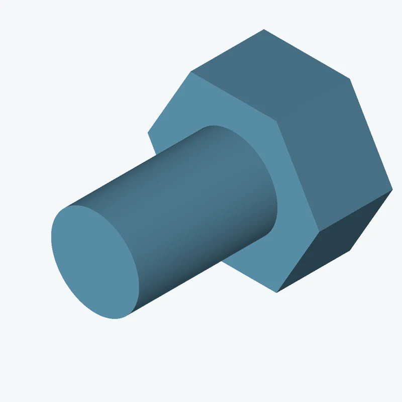 6-sided polygon section, 42.36 mm across corners, extruded 18.1 mm thick — 1957