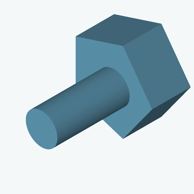 5-sided polygon section, 26.82 mm across corners, extruded 12.2 mm thick — 2000