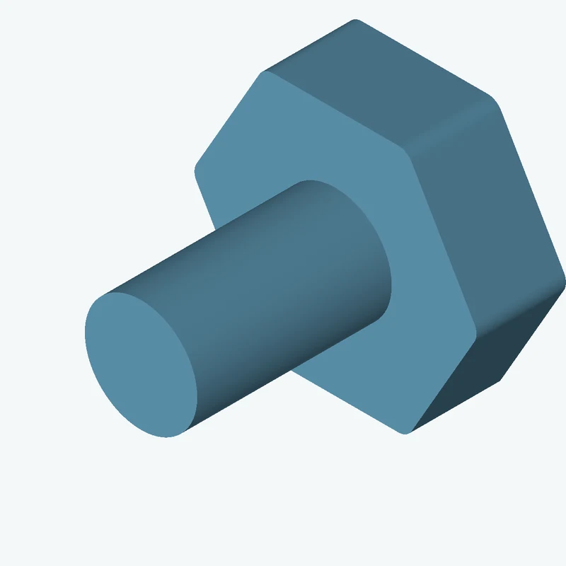 6-sided polygon section, 50 mm across corners, extruded 15.6 mm thick — 2051