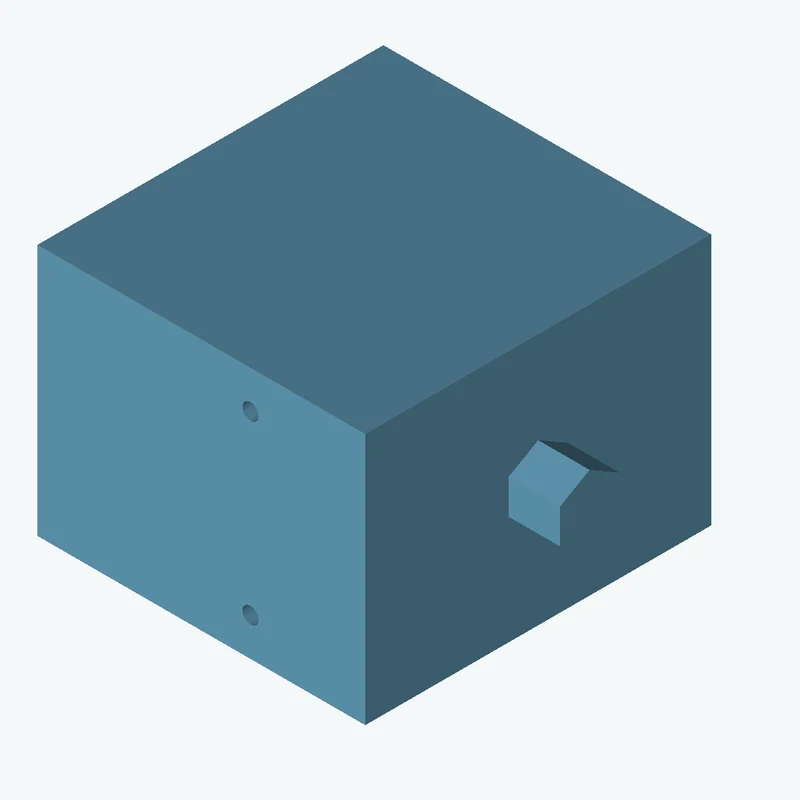 Rectangular body, 65 × 50 × 68.6 mm (W×D×H) — 2071