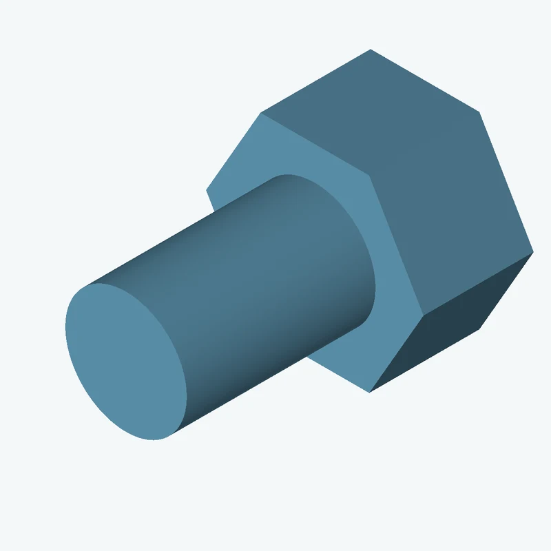 6-sided polygon section, 42.64 mm across corners, extruded 21.6 mm thick — 2110