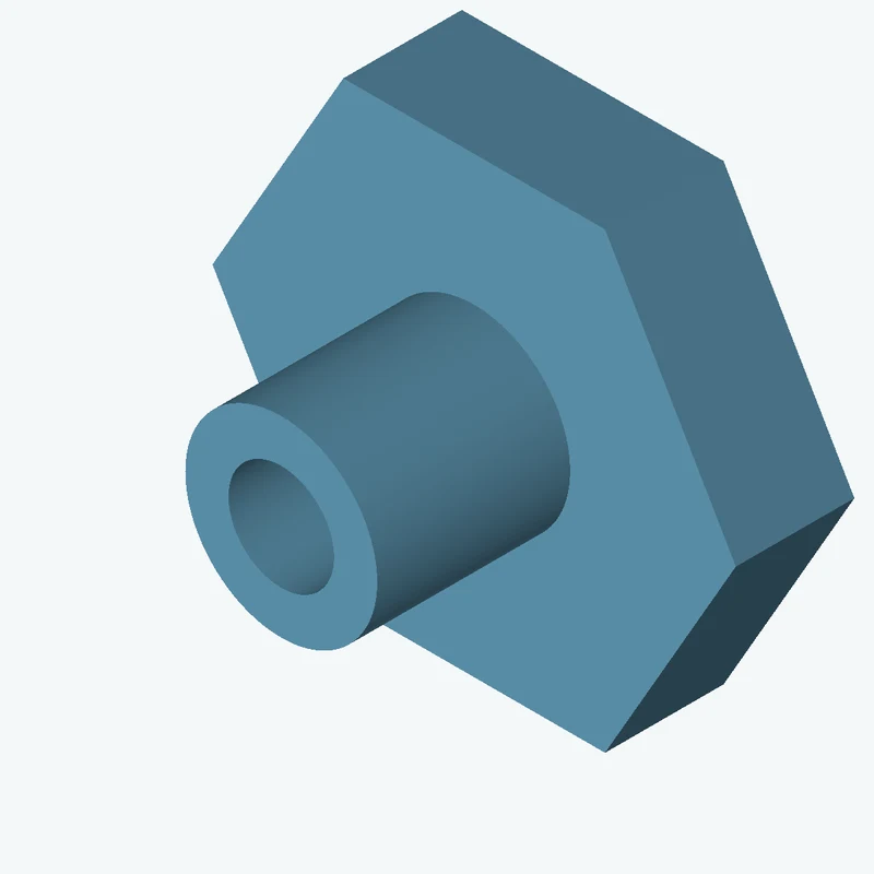 6-sided polygon section, 52.1 mm across corners, extruded 11.8 mm thick — 2154