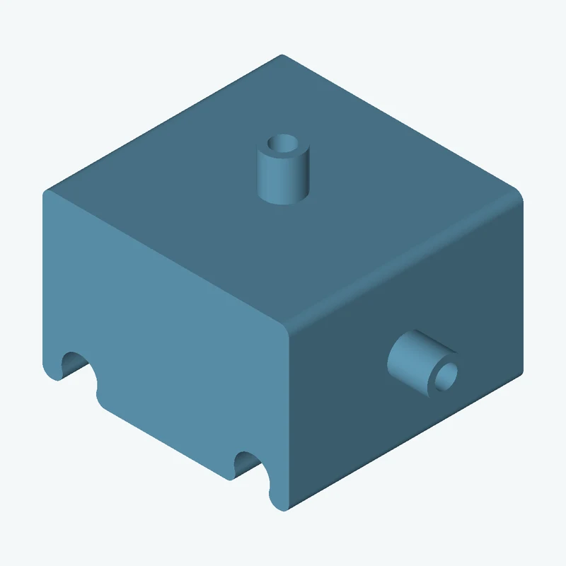 Rectangular body, 36.47 × 24 × 34.7 mm (W×D×H) — 2158