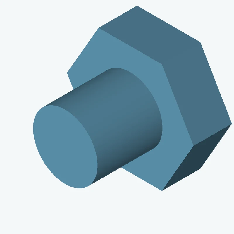 6-sided polygon section, 44.42 mm across corners, extruded 13.5 mm thick — 2465