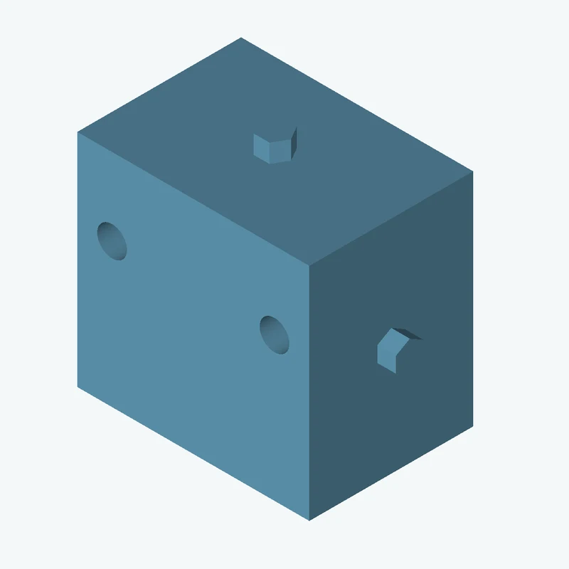 Rectangular body, 50 × 47.6 × 35.3 mm (W×D×H) — 2642
