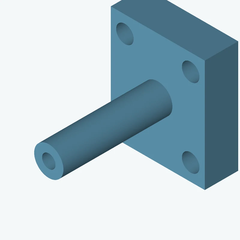 Rectangular body, 45 × 53.7 × 16 mm (W×D×H) — 2702