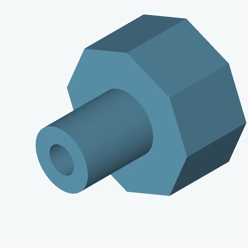 8-sided polygon section, 40.56 mm across corners, extruded 20 mm thick — 2755