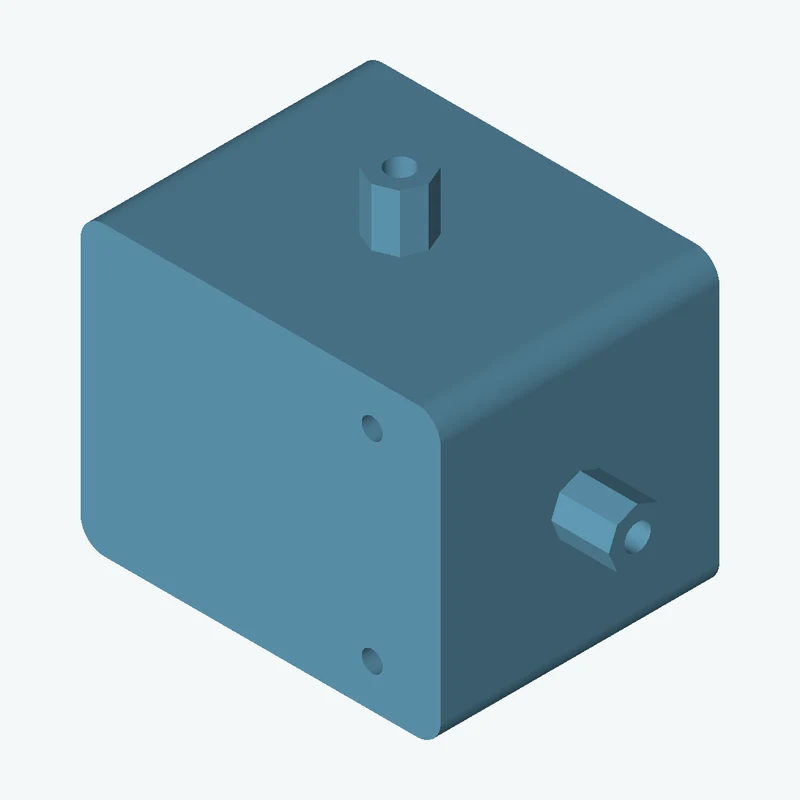 Rectangular body, 55 × 44 × 42.6 mm (W×D×H) — 2823