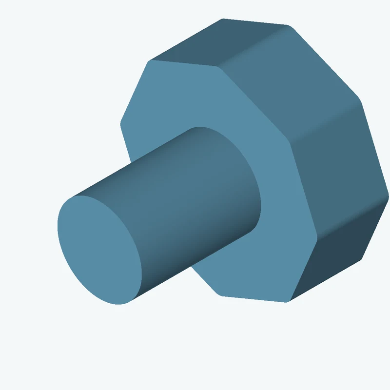8-sided polygon section, 20 mm across corners, extruded 7.2 mm thick — 2944