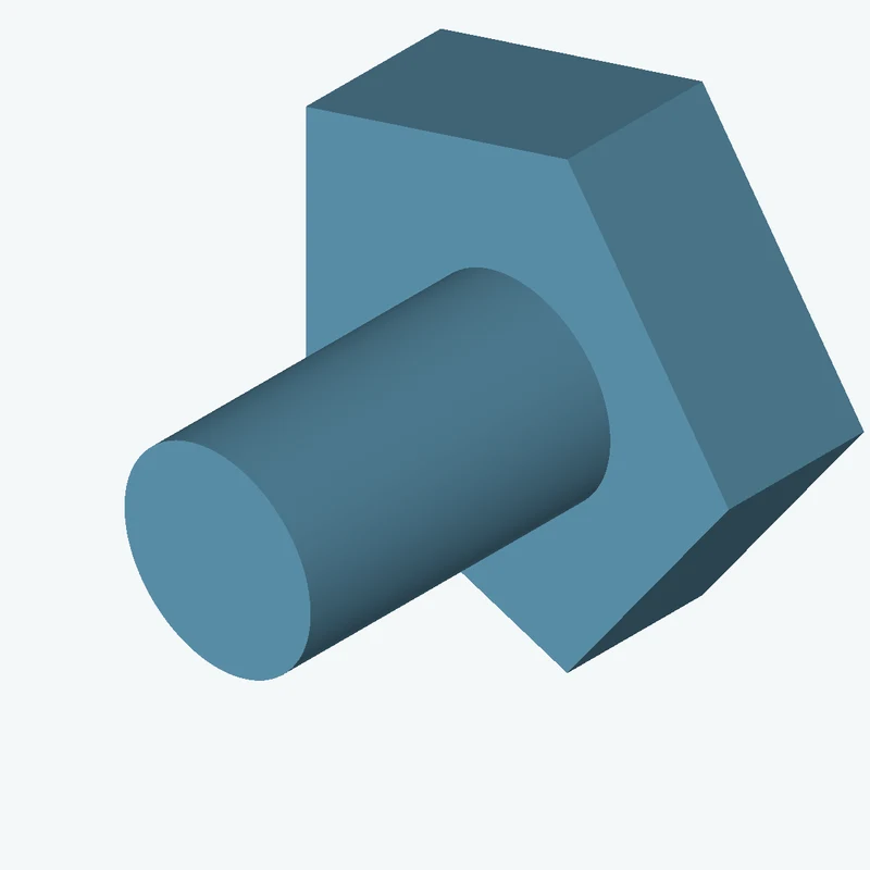 5-sided polygon section, 23.88 mm across corners, extruded 6.9 mm thick — 3201
