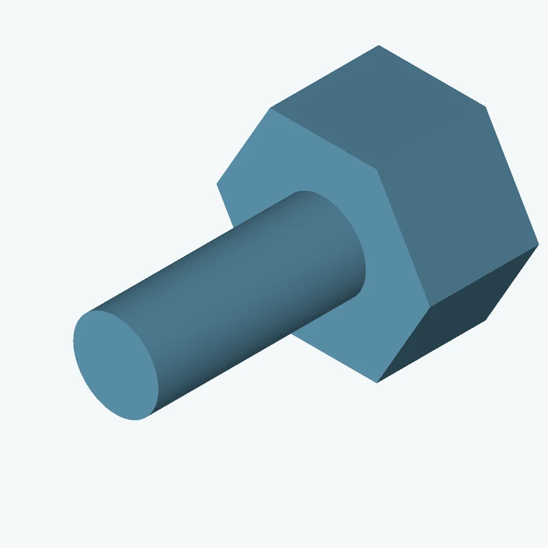 6-sided polygon section, 20.6 mm across corners, extruded 10.5 mm thick — 3229