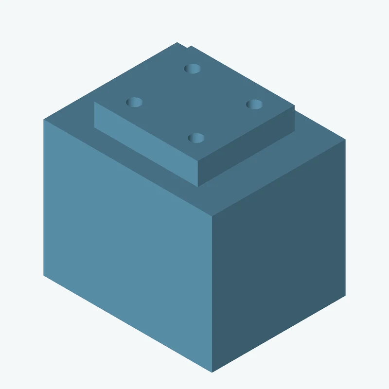 Rectangular body, 45 × 36.2 × 35.7 mm (W×D×H) — 3291