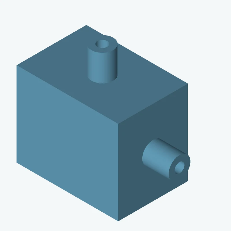 Rectangular body, 65 × 54 × 44.6 mm (W×D×H) — 3331