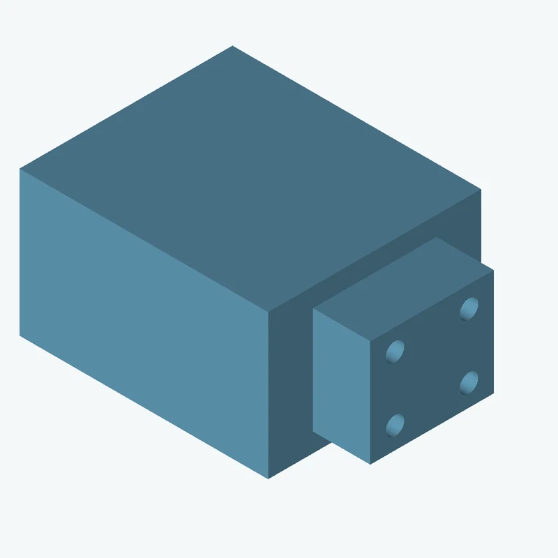 Rectangular body, 43.3 × 25.2 × 37.1 mm (W×D×H) — 3420