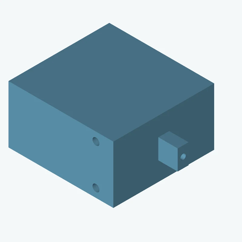 Rectangular body, 65 × 35.6 × 62.5 mm (W×D×H) — 3435