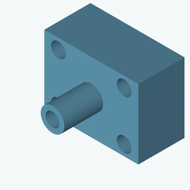 Rectangular body, 40.72 × 30.2 × 20 mm (W×D×H) — 3444