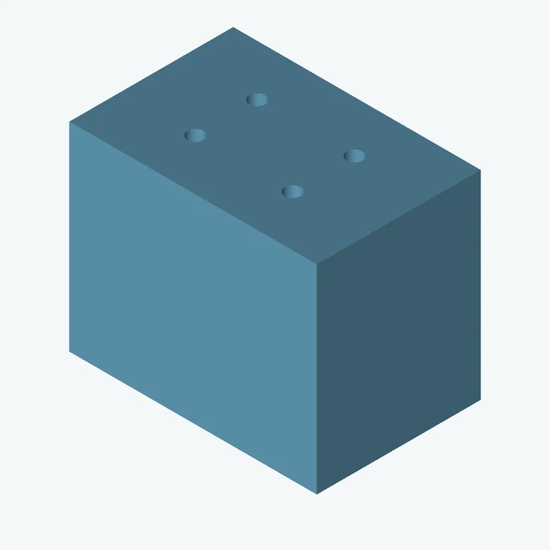 Rectangular body, 50.14 × 40.4 × 33.2 mm (W×D×H) — 3490