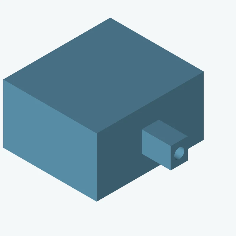 Rectangular body, 69.29 × 43.8 × 79.4 mm (W×D×H) — 3558