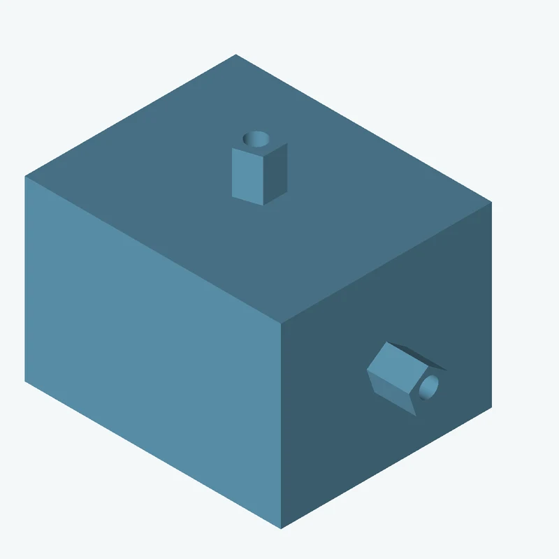 Rectangular body, 39.42 × 27.4 × 32.5 mm (W×D×H) — 3657
