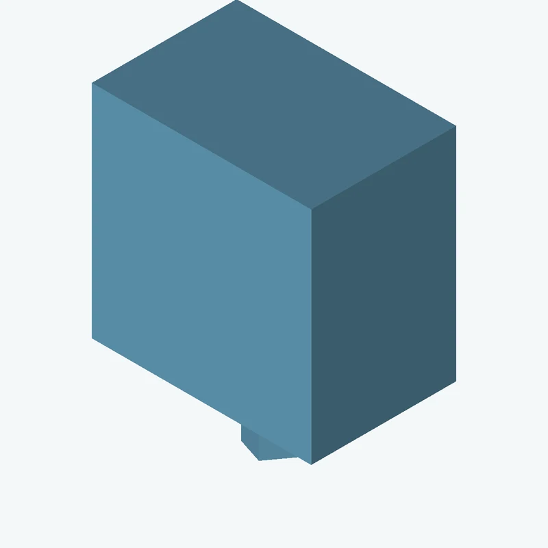 Rectangular body, 77.96 × 78.6 × 51.5 mm (W×D×H) — 3683