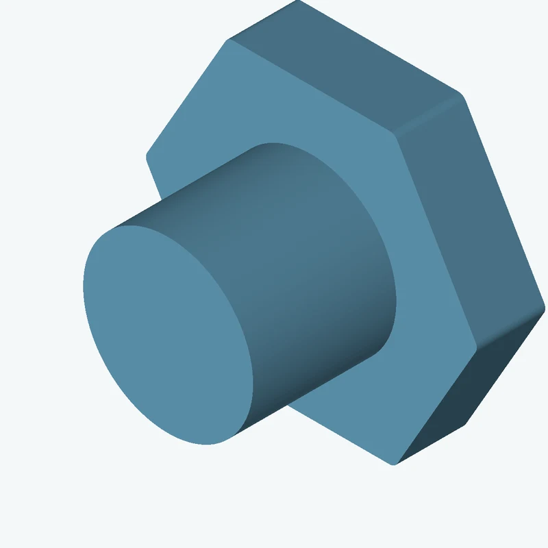 6-sided polygon section, 59.84 mm across corners, extruded 12.3 mm thick — 3788