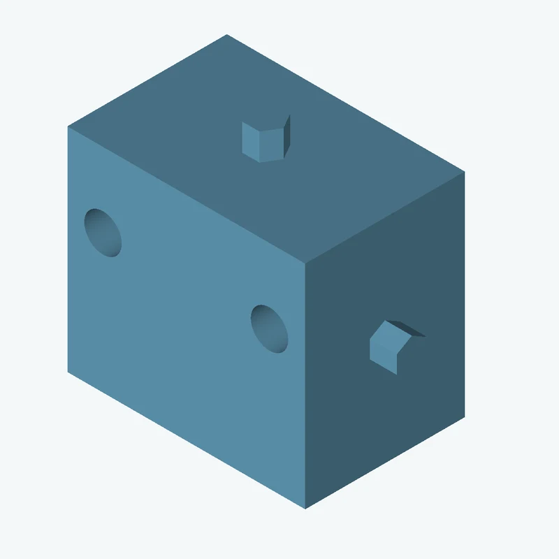 Rectangular body, 40.69 × 36.4 × 27.3 mm (W×D×H) — 3809