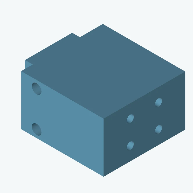 Rectangular body, 37.03 × 22.6 × 36.7 mm (W×D×H) — 3848