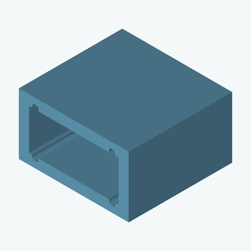 Rectangular body, 55 × 30.6 × 51.8 mm (W×D×H) — 0058