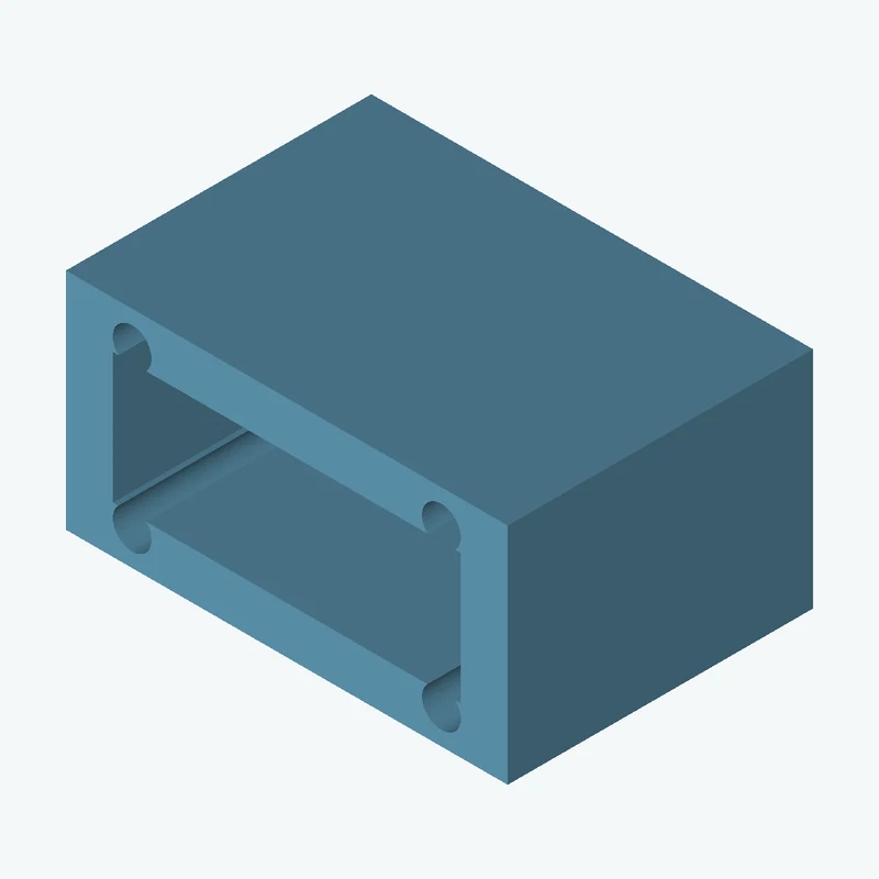 Rectangular body, 36.59 × 18.6 × 25.3 mm (W×D×H) — 0116