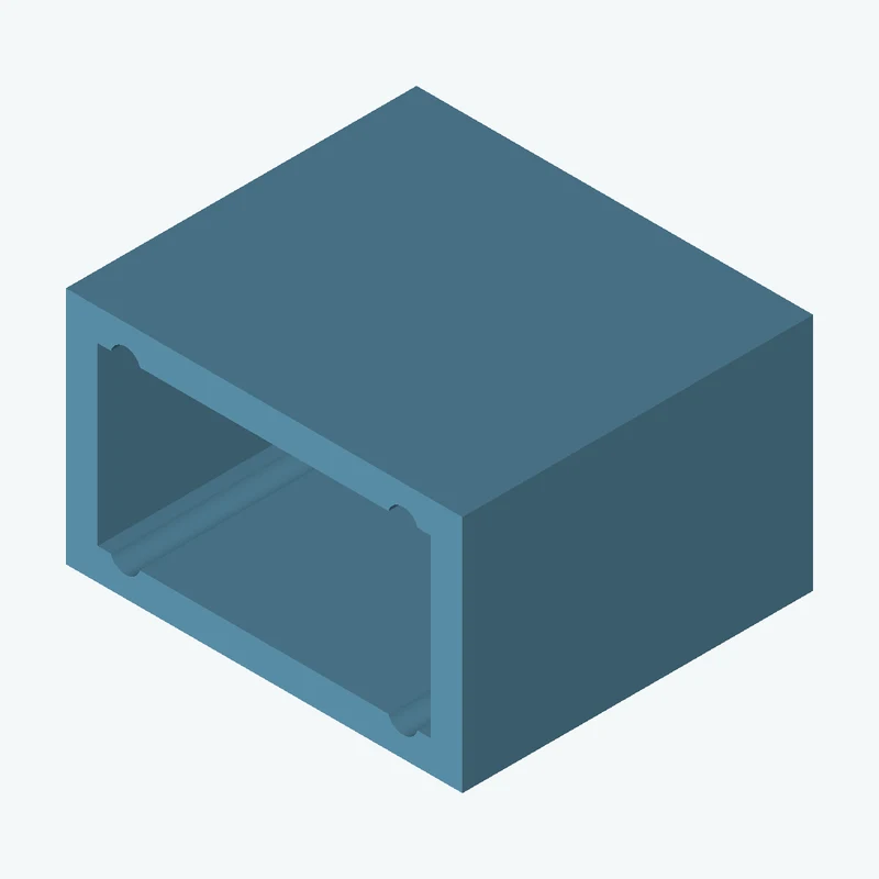 Rectangular body, 70 × 42.2 × 61.9 mm (W×D×H) — 1055