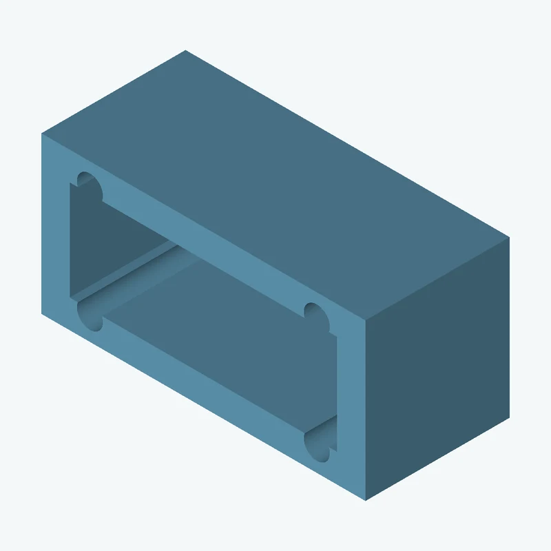 Rectangular body, 40 × 19.3 × 17.8 mm (W×D×H) — 1370