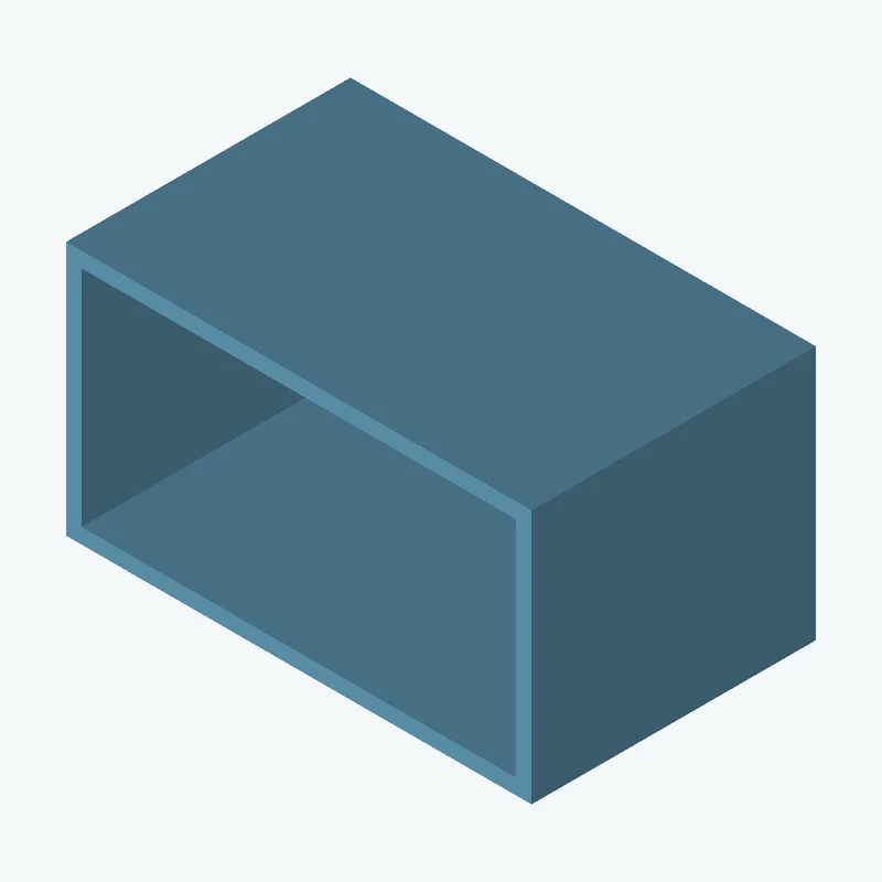 Rectangular body, 100 × 54.7 × 61.1 mm (W×D×H) — 1822