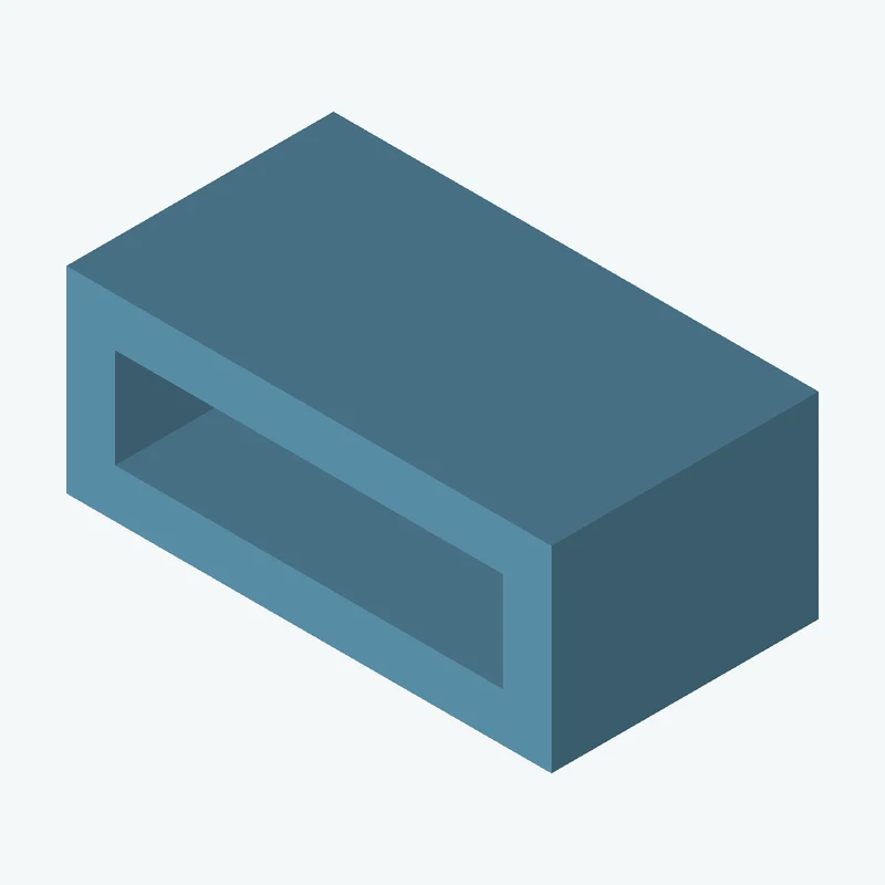 Rectangular body, 47.74 × 19.4 × 26.3 mm (W×D×H) — 2062