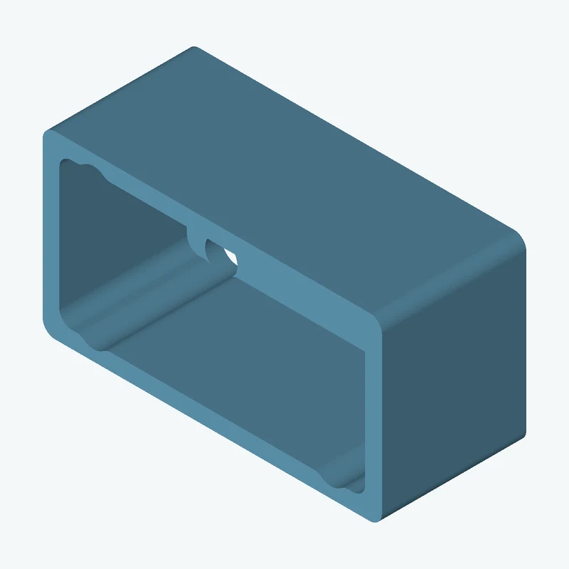 Rectangular body, 110 × 58.4 × 46.8 mm (W×D×H) — 2303