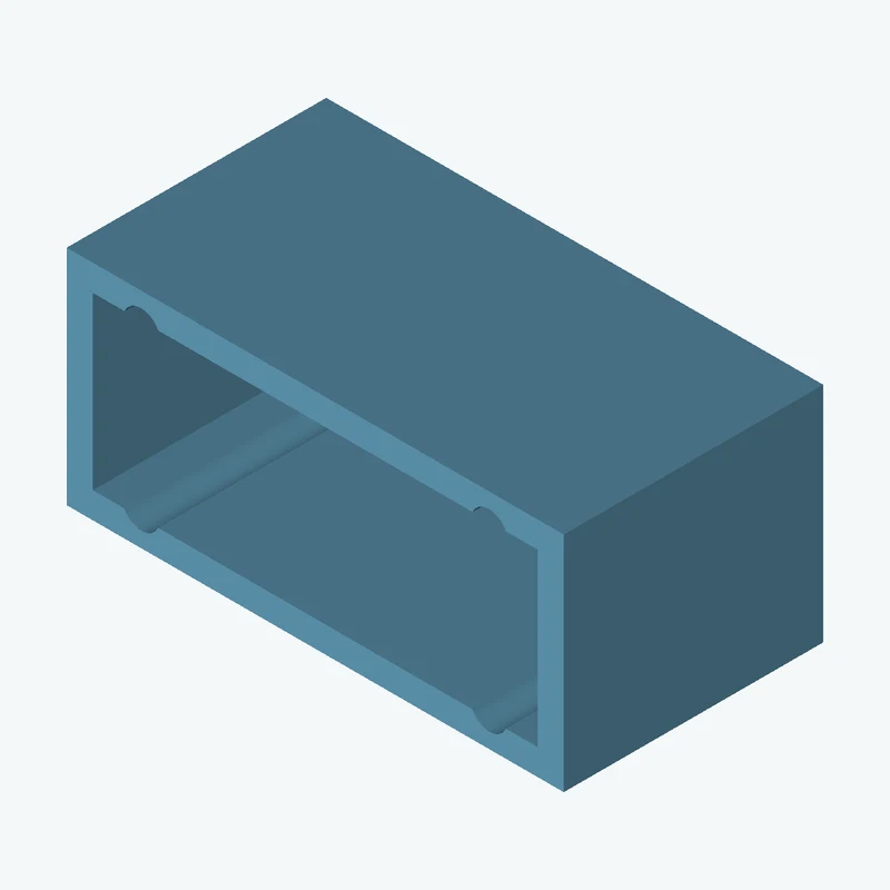 Rectangular body, 72.39 × 32.5 × 37.8 mm (W×D×H) — 2332