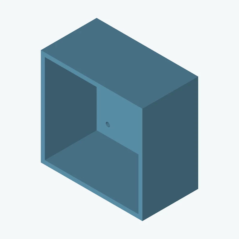 Rectangular body, 103.72 × 99.4 × 57 mm (W×D×H) — 2628