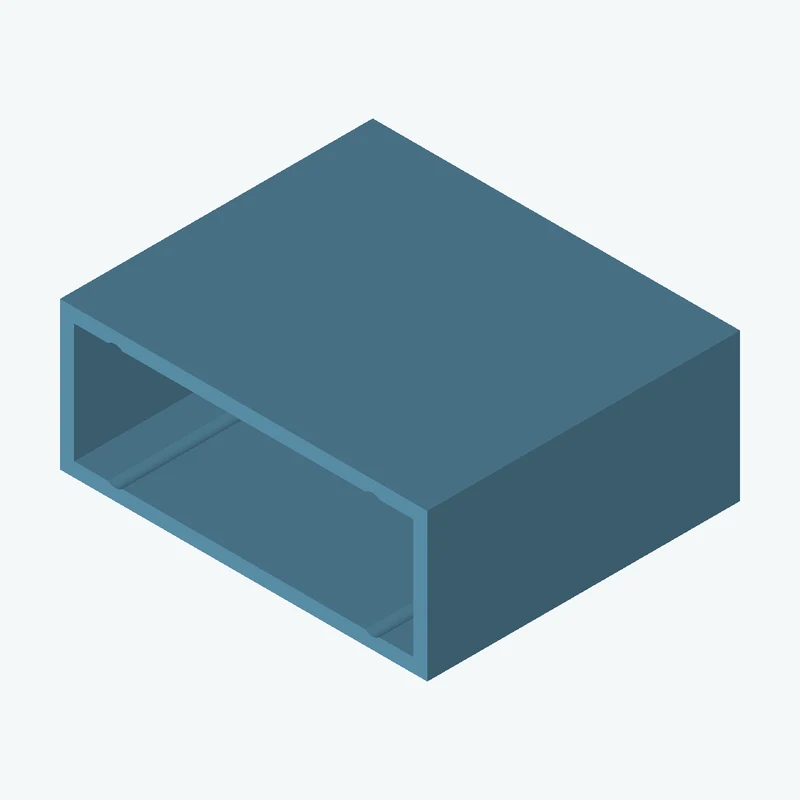 Rectangular body, 74.83 × 30.1 × 63.7 mm (W×D×H) — 2637