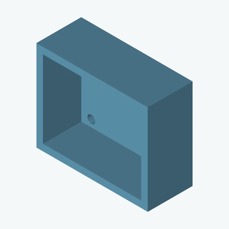Rectangular body, 75 × 60.9 × 30.2 mm (W×D×H) — 3206
