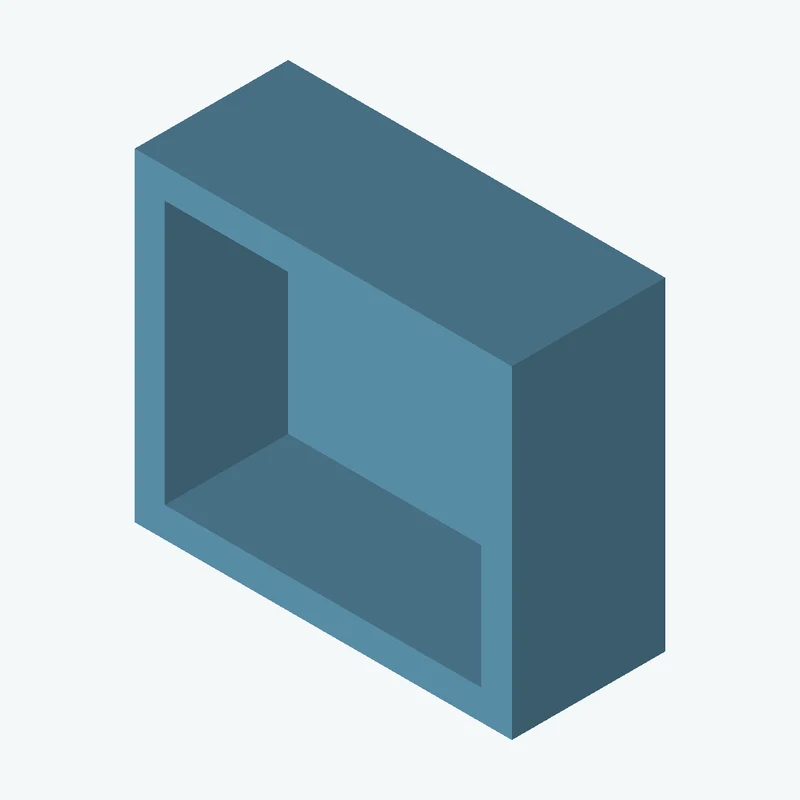 Rectangular body, 44.97 × 38.6 × 18.3 mm (W×D×H) — 3512