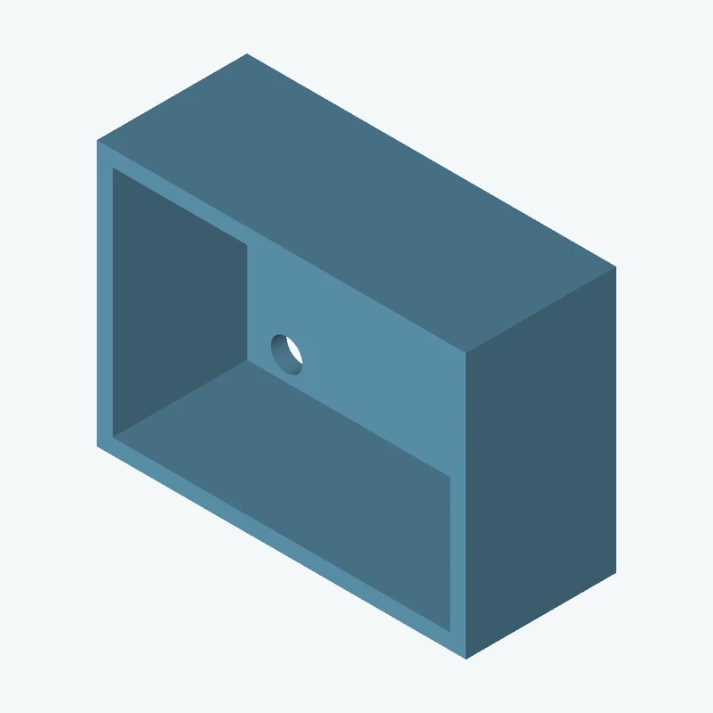 Rectangular body, 75 × 53.9 × 30.5 mm (W×D×H) — 3553
