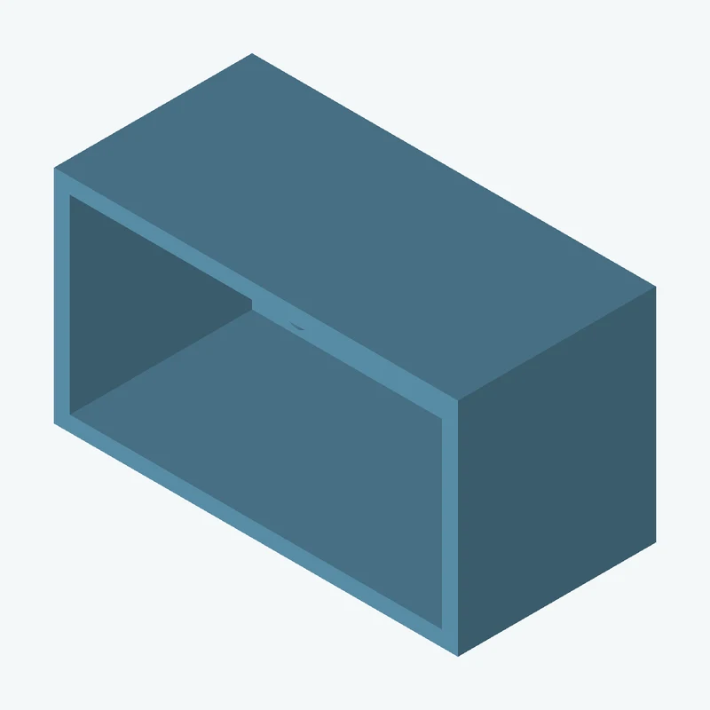 Rectangular body, 54.07 × 29.7 × 26.5 mm (W×D×H) — 3727