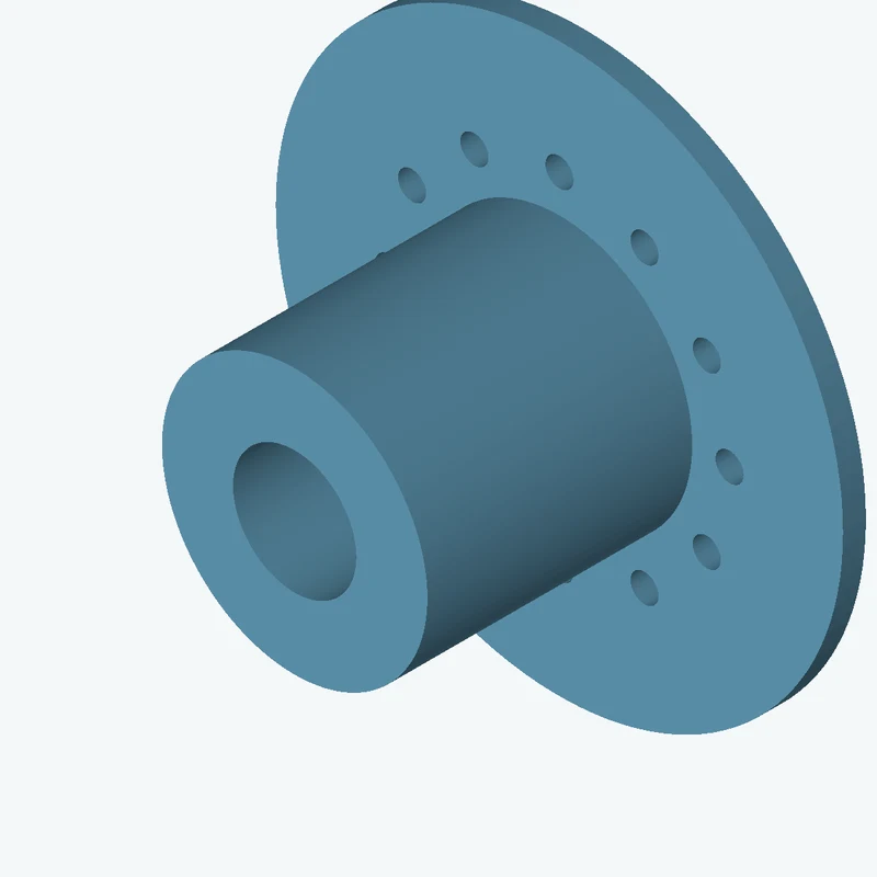 Revolved body, Ø40.7 mm × 44.1 mm tall with Ø18.9 mm bore, Ø87 mm × 3.5 mm flange — 0152