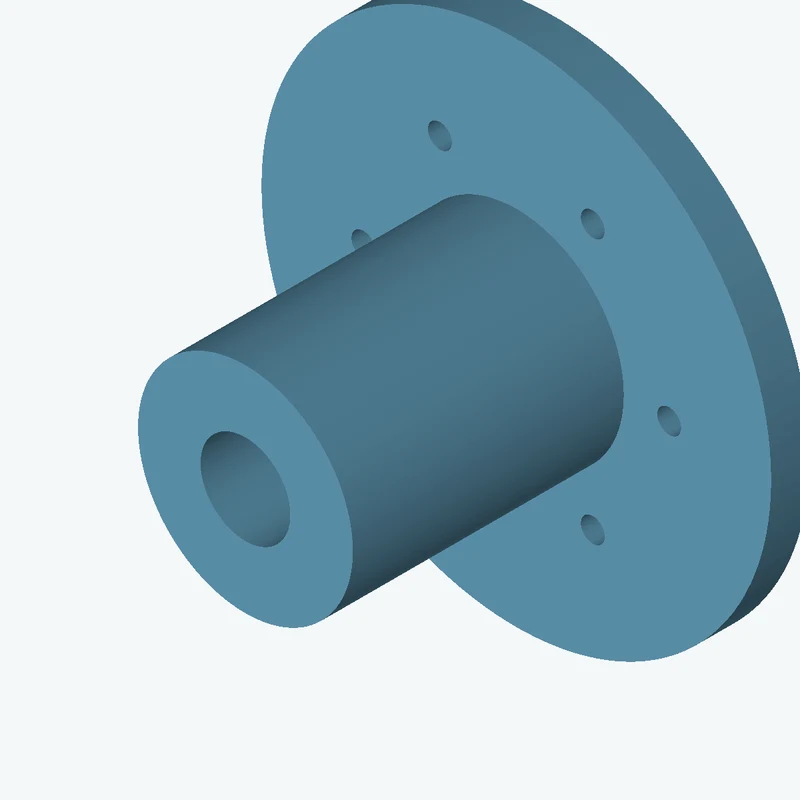 Revolved body, Ø38.77 mm × 55.8 mm tall with Ø16.2 mm bore, Ø92 mm × 6.9 mm flange — 0241
