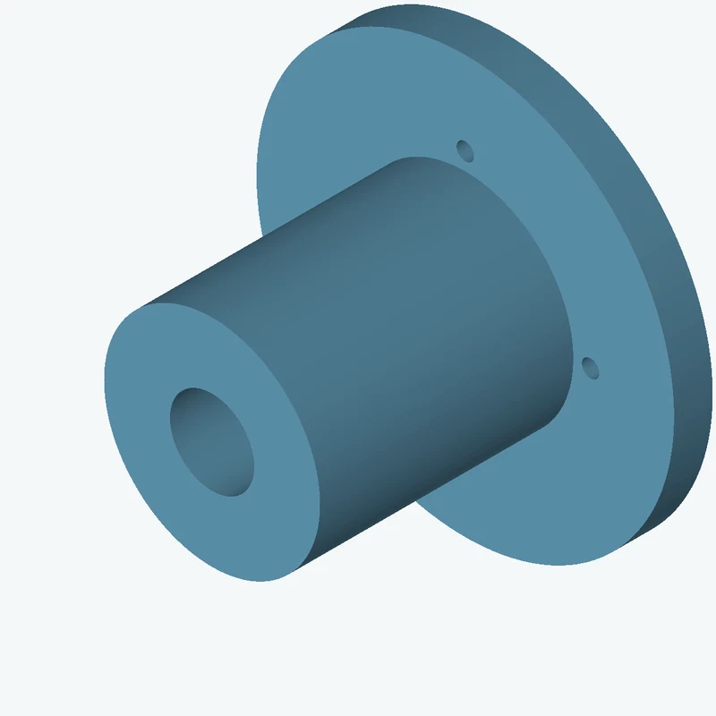 Revolved body, Ø80 mm × 108.1 mm tall with Ø31.2 mm bore, Ø154.7 mm × 14.3 mm flange — 0277