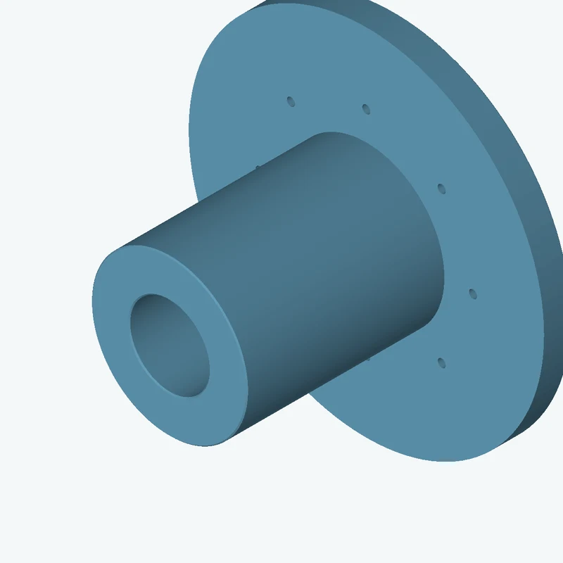 Revolved body, Ø83.37 mm × 120.3 mm tall with Ø42.5 mm bore, Ø189.9 mm × 14.8 mm flange — 0310