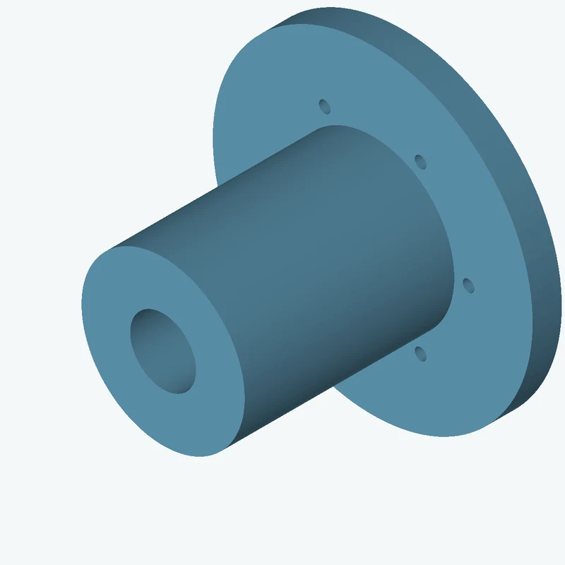Revolved body, Ø90 mm × 131.7 mm tall with Ø36.3 mm bore, Ø176.4 mm × 16.1 mm flange — 0378